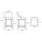 Manhattan Comfort Shubert Counter Stool in Ivory - Set of 3 3-CS016-IV - alternate 3